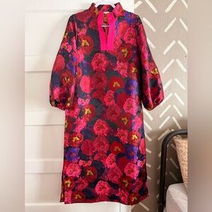JODIFL Vibrant Floral Long Sleeve Dress